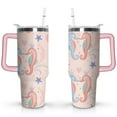 thumbnail image 1 of 40oz Ocean Cute SeaHorse Stainless Steel Flip Straw Tumbler Spill Proof Travel Cup Double Wall Vacuum Insulated Coffee Mug with Top Handle, 1 of 6