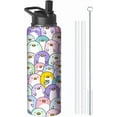 thumbnail image 1 of 40oz Penguin Water Bottle with Handle and Flip Straw, Animal Sports Stainless Steel Insulated Cup Travel Coffee Mug Tumbler, Birthday Mothers Day Chritmas Gifts for Women, 1 of 6