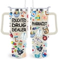 thumbnail image 1 of 40oz Pharmacist Tumbler | Stainless Steel Insulated Travel Mug with Handle | Pharmacist Appreciation Gift for Women & Men, 1 of 6