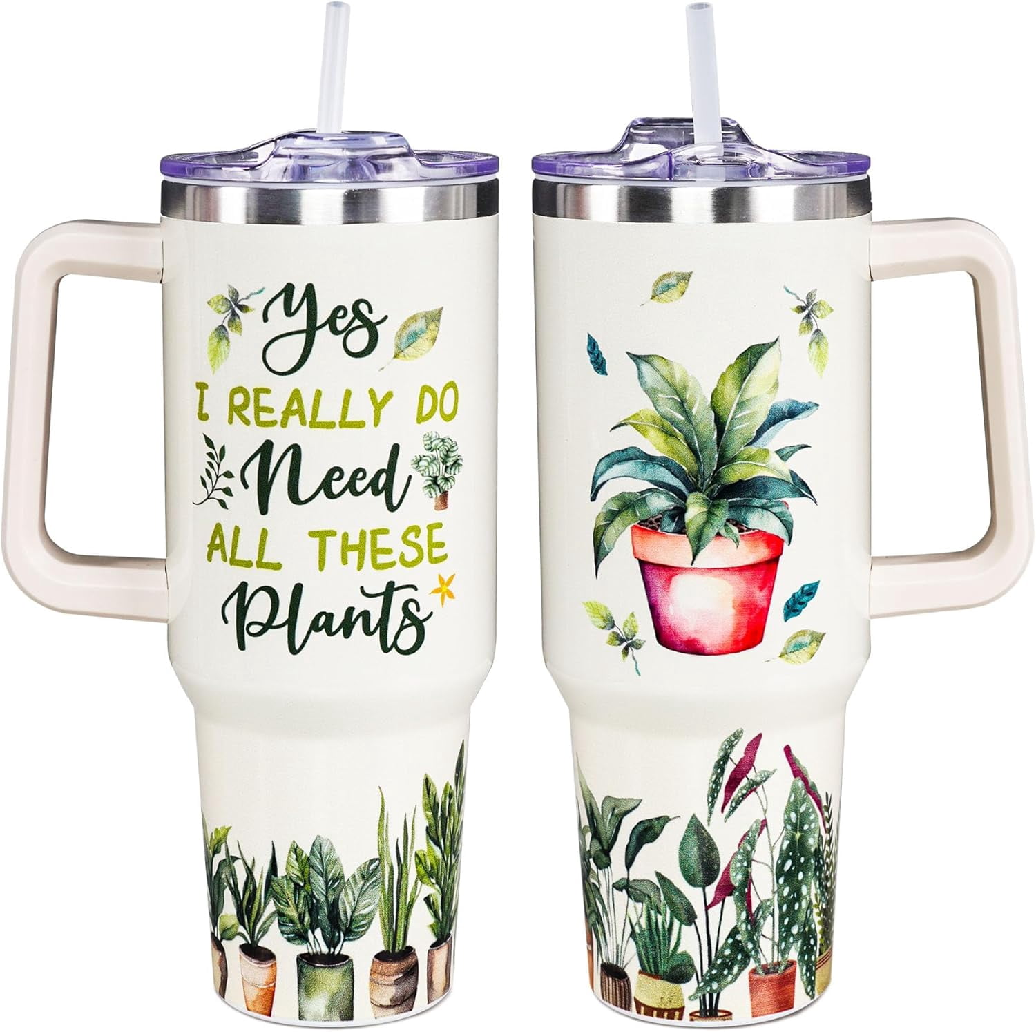 40oz Plant Lover Tumbler - Stainless Steel Insulated Travel Mug, "Plant Lady Era" Gardening Gift