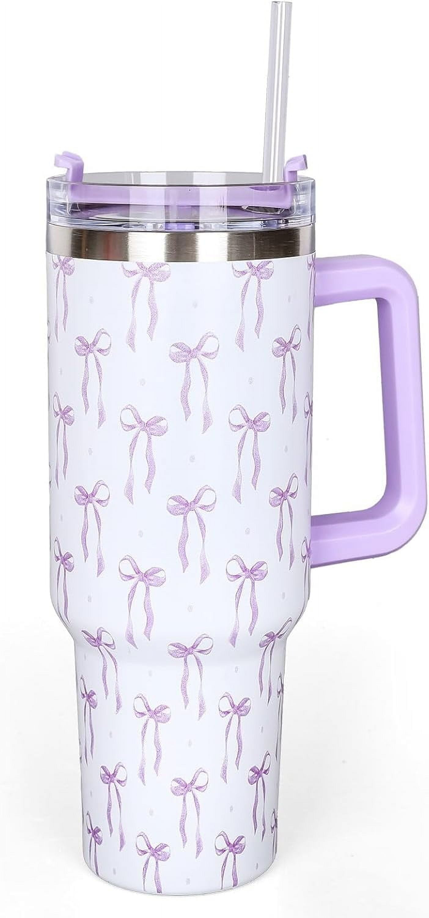 40 OZ LIFESTYLE FLIP STRAW TUMBLER - BOUQUET BEAUTY PURPLE