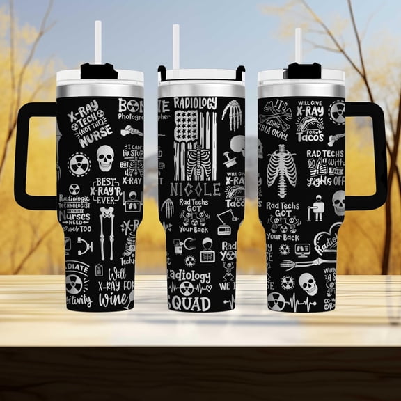 40oz Radiology, X-ray Tumbler: Scan & Sip Edition (Black), RNL-Radiologist2