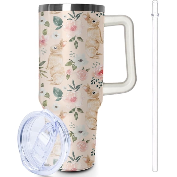 40oz Rainbow Tumbler With Handle and Straws, Gifts For Gays Lesbian LGBTQ, Gay Pride Flag Coffee Mug Water Bottle, LGBT Stainless Steel Insulated Cup,Valentines Birthday Gift