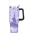 thumbnail image 1 of 40oz Sea Castle Tumbler | with Handle and Lid and Straw | Shell and Starfish Travel Coffee Mug -Birthday,Christmas Gift, 1 of 6