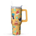 thumbnail image 1 of 40oz Snowman Tumbler with Lid and Straw Leak Proof Stainless Steel Cup Holiday Gift Christmas Coffee Water Bottle, 1 of 4