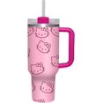 thumbnail image 1 of 40oz Stainless Steel Insulated Beer Stein Mug with Handle, Straw, Portable Travel Cup (1), 1 of 6