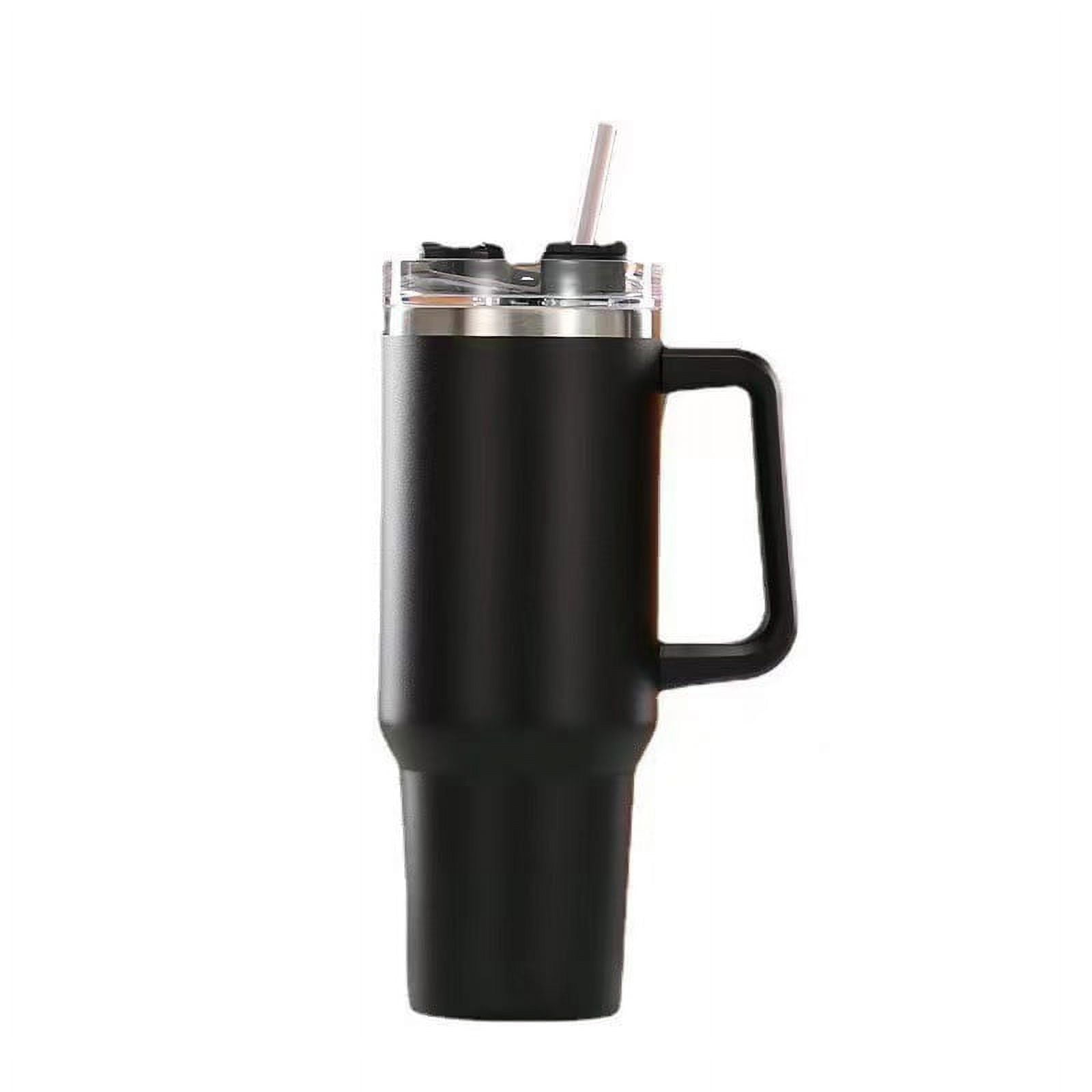 40oz Stainless Steel Insulated Water Bottle with Handle Straw Thermal