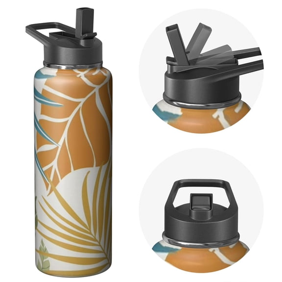 40oz Stainless Steel Pro Master Bottle Plants Themed Themed Triple Walled Insulated With Straw Leak Proof