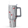 thumbnail image 1 of 40oz Stainless Steel Tumbler Gift - Winter Themed Reindeer, Double Wall Insulated Cup w/Handle & Straw, 1 of 5
