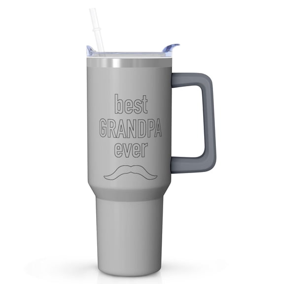 40oz Stainless Steel Tumbler for Grandpa, Insulated Cup with Handle, Memorable Gift for Grandpa from Grandchildren