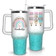 thumbnail image 1 of 40oz Teacher Tumbler with Handle, Stainless Steel Teacher Water Bottle Cup, Teacher''s Travel Coffee Mug, Thanksgiving,Christmas,Graduation Gifts for Teachers, 1 of 6