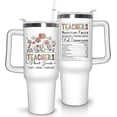 thumbnail image 1 of 40oz Teacher Tumbler with Handle, Stainless Steel Teacher Water Bottle Cup, Teacher''s Travel Coffee Mug, Thanksgiving,Christmas,Graduation Gifts for Teachers, 1 of 6