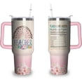 thumbnail image 1 of 40oz Teacher Tumbler with Handle and Straw, Appreciation Insulated Stainless Steel Cup, Birthday Travel Coffee Mug Water Bottle, Teachers Day Gifts for Women Men, 1 of 6
