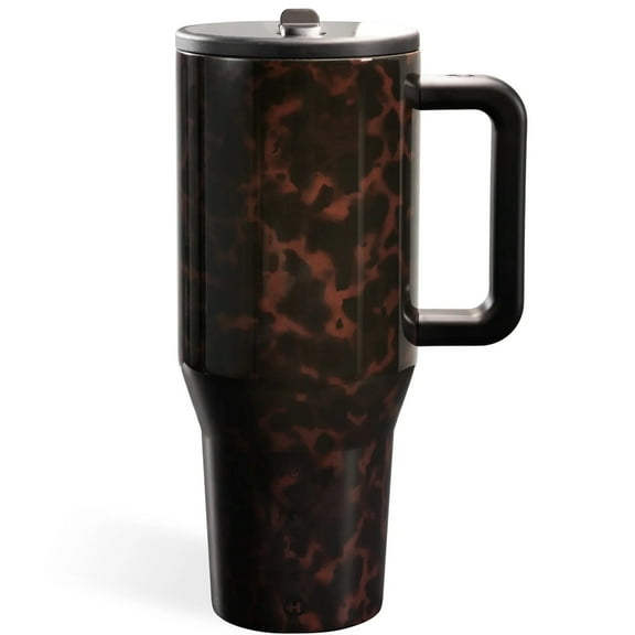 40oz Traveler Tortoise LIMITED EDITION Harmony collab Stainless Steel Travel Mug with Handle, Travel Mug with Lid & Straw, Generous Hot & Cold Capacity
