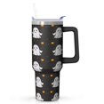 thumbnail image 1 of 40oz Trick or Treat Halloween Cup with Pumpkin and Skull Design, Insulated Drinkware with Straw Lid, 1 of 7