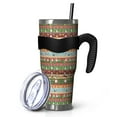 thumbnail image 1 of 40oz Tumbler,Colorful Christmas Striped Pattern Insulated Tumblers with Removable Handle,Stainless Steel Double Vacuum Coffee Tumbler Cup with Straw for Home,Office,Travel,Party, 1 of 5