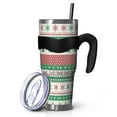 thumbnail image 1 of 40oz Tumbler,Green Christmas Tree and Snowflake Pattern Insulated Tumblers with Removable Handle,Stainless Steel Double Vacuum Coffee Tumbler Cup with Straw for Home,Office,Travel,Party, 1 of 5