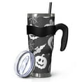 thumbnail image 1 of 40oz Tumbler,Halloween White Ghosts Pumpkins and Spider Webs Insulated Tumblers with Removable Handle,Stainless Steel Double Vacuum Coffee Tumbler Cup with Straw for Home,Office,Travel,Party, 1 of 5