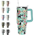 thumbnail image 1 of 40oz Tumbler with Handle and Straw Boston Terrier Tumbler Leak Proof Insulated Boston Terrier Travel Mug 40oz Boston Terrier Dog Tumbler with Handle Boston Terrier Gifts for Women, 1 of 6