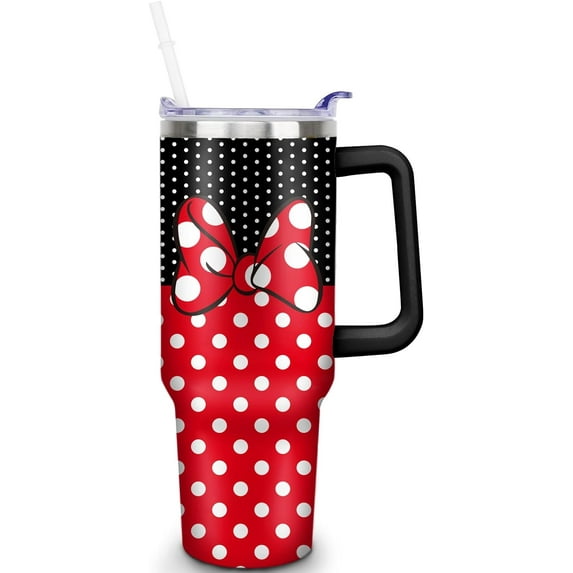 40oz Tumbler with Handle and Straw, Double Wall Vacuum Insulated Stainless Steel Tumbler with straw, 100% Leak-proof Water Bottle, Travel Mug Coffee Cup, Gift for men and Women