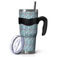thumbnail image 1 of 40oz Tumbler,Light Blue Christmas Snowman Pattern Insulated Tumblers with Removable Handle,Stainless Steel Double Vacuum Coffee Tumbler Cup with Straw for Home,Office,Travel,Party, 1 of 5