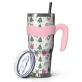 thumbnail image 1 of 40oz Tumbler,Pink Christmas Santa and Tree Pattern Insulated Tumblers with Removable Handle,Stainless Steel Double Vacuum Coffee Tumbler Cup with Straw for Home,Office,Travel,Party, 1 of 5