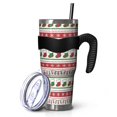 thumbnail image 1 of 40oz Tumbler,Red Christmas Stocking and Snowflake Pattern Insulated Tumblers with Removable Handle,Stainless Steel Double Vacuum Coffee Tumbler Cup with Straw for Home,Office,Travel,Party, 1 of 5