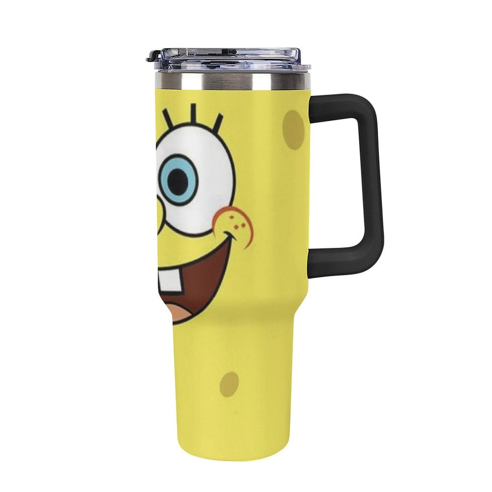 40oz Tumbler With Handle And Straw, Insulated Stainless Steel Double