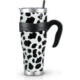 thumbnail image 1 of 40oz Tumbler With Handle,Cow Print Gifts for Women,Cow Print skinny Tumbler with lid and Straw,Cow Print Coffee Travel Mug Cup Water bottle,Cow Print Stuff, 1 of 6