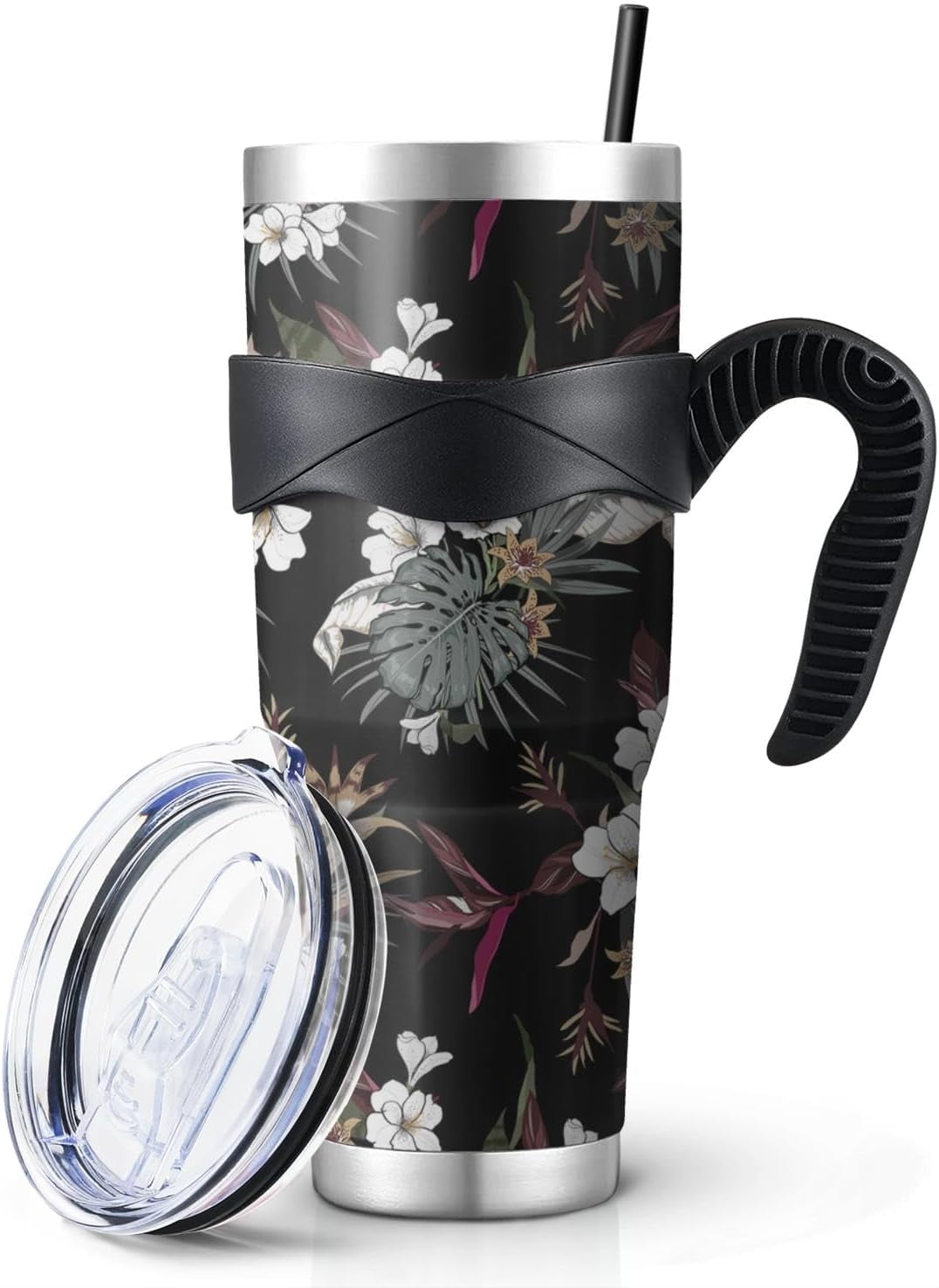 Abstract Beauty Large Capacity Tumbler with Handle