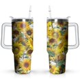 thumbnail image 1 of 40oz Tumbler with Handle and Straw Lid | Vacuum Insulated Leak Proof Tumbler | Stainless Steel Travel Mug Water Bottle Cup Keeps Cold & Hot, 1 of 7