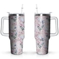 thumbnail image 1 of 40oz Tumbler with Handle and Straw Lid | Vacuum Insulated Leak Proof Tumbler | Stainless Steel Travel Mug Water Bottle Cup Keeps Cold & Hot, 1 of 7