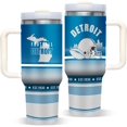 thumbnail image 1 of 40oz Tumbler with Handle and Straw, Portable Stainless Steel Vacuum Insulated Travel Coffee Mug Cup Water Bottle Fans Gifts for Men Women, 1 of 5