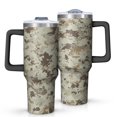 thumbnail image 1 of 40oz Tumbler with Handle and Straw, Vacuum Insulated Stainless Steel Travel Mug, Fits Car Cup Holder, Camo Print, 1 of 6