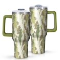 thumbnail image 1 of 40oz Tumbler with Handle and Straw, Vacuum Insulated Stainless Steel Travel Mug, Fits Car Cup Holder, Camo Print, 1 of 6