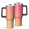 thumbnail image 1 of 40oz Tumbler with Handle and Straw, Vacuum Insulated Stainless Steel Travel Mug, Fits Car Cup Holder, Gradient Print, 1 of 6