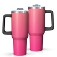 thumbnail image 1 of 40oz Tumbler with Handle and Straw, Vacuum Insulated Stainless Steel Travel Mug, Fits Car Cup Holder, Gradient Print, 1 of 6