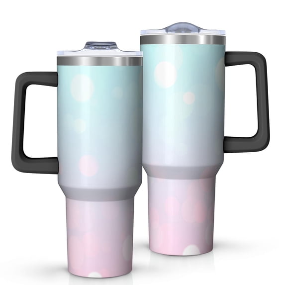40oz Tumbler with Handle and Straw, Vacuum Insulated Stainless Steel ...