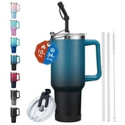 40oz Water Bottle,Insulated Tumbler with Lid and Straw,Keep Cold 34-Hrs & Hot 10-Hrs Travel Coffee Mug,Water Jug Gifts for Women Men