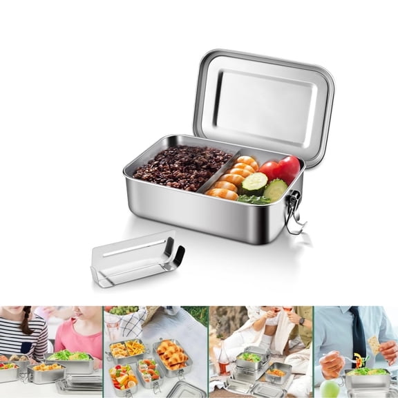 40oz eusable Meal Storage Box,QZS Leak-Proof Food Snack Container for Outdoor,1Pack Stainless Steel Storage Container for Home