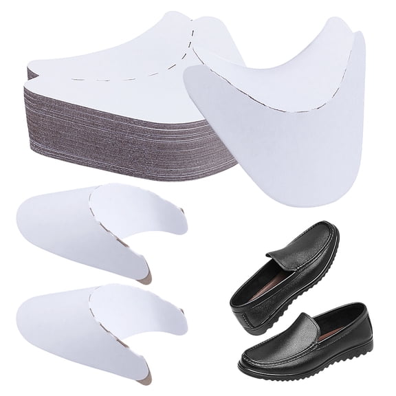 40pairs Paper Shoe Inner Support Rack Preveting Shoe from Deformation White 99x124x0.5mm