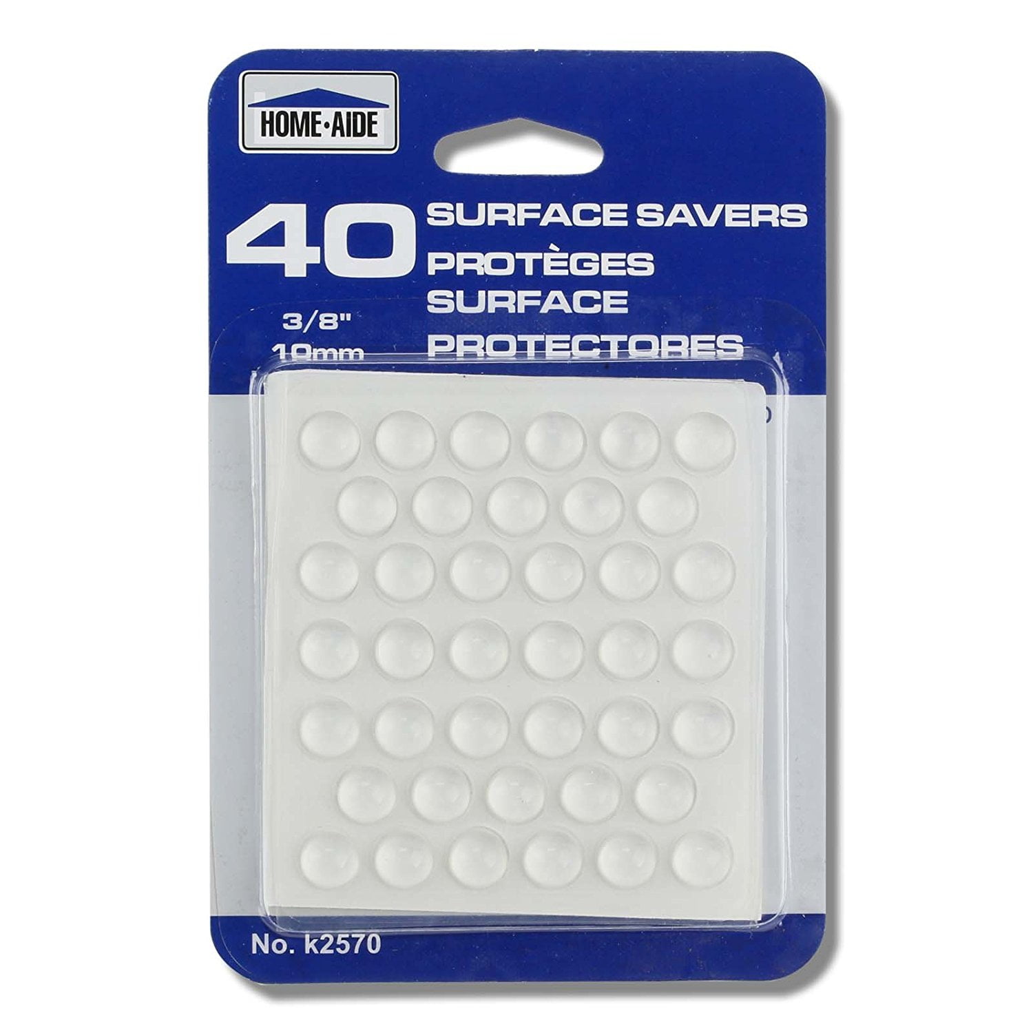 40pc 3/8" Surface Saver Plastic Adhesive Bumper Pads Protects Floors