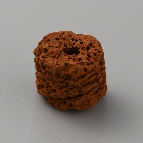 40pc Ceramic Water Plant Retaining Ring Man-made Planting Ring for Aquarium Saddle Brown 19x20x17.5mm Hole: 4.5x3mm