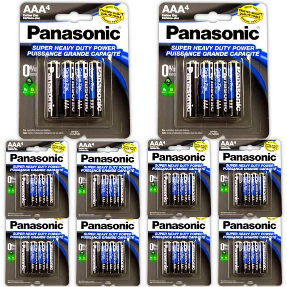 40pc Panasonic AAA Batteries Super Heavy Duty Power Carbon Zinc Triple A Battery 1.5v