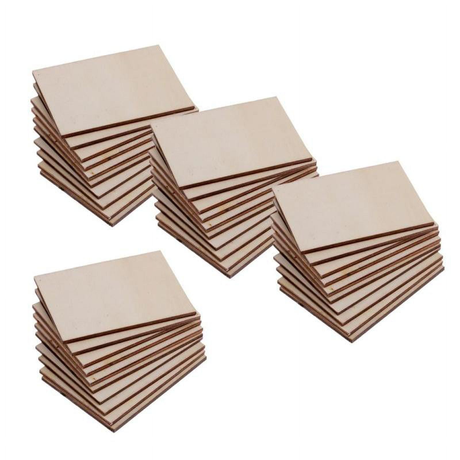 40pc Rectangle Shape Crafts Blank Wood Plaque Sign DIY Paint Material