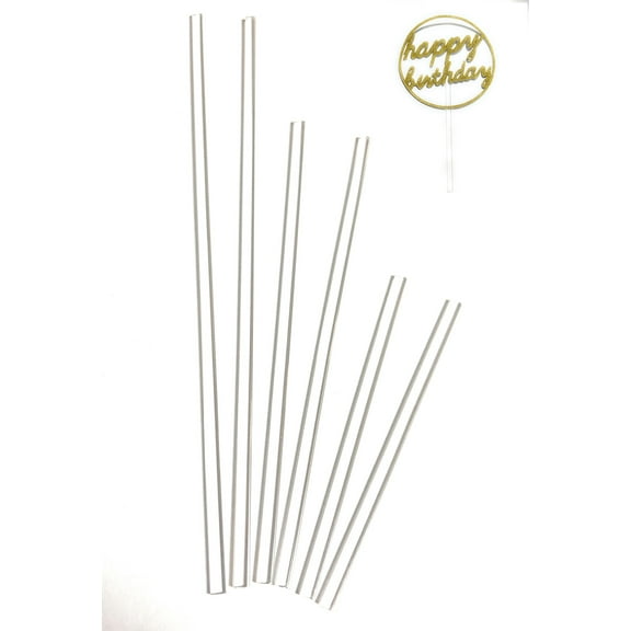 40pcs 150mm (6") x 4mm - Thickness 2mm Flat Clear sticks for cake toppers cake pops or lollipops - Acrylic Plexiglass Sticks Transparent Clear, Strong and not bendy (200mm*4mm*2mm)