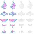 thumbnail image 1 of 40pcs 2 Colors 5 Styles Ion Plating Stainless Steel Rainbow Filigree Big Pendants Butterfly Peacock Dragonfly, 1 of 8