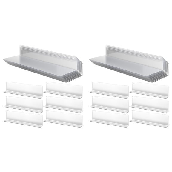 40pcs 20Cm L Shape Shelf Dividers Transparent Plastic Organizer for Kitchen Cabinet Storage Rack Display Stand Store