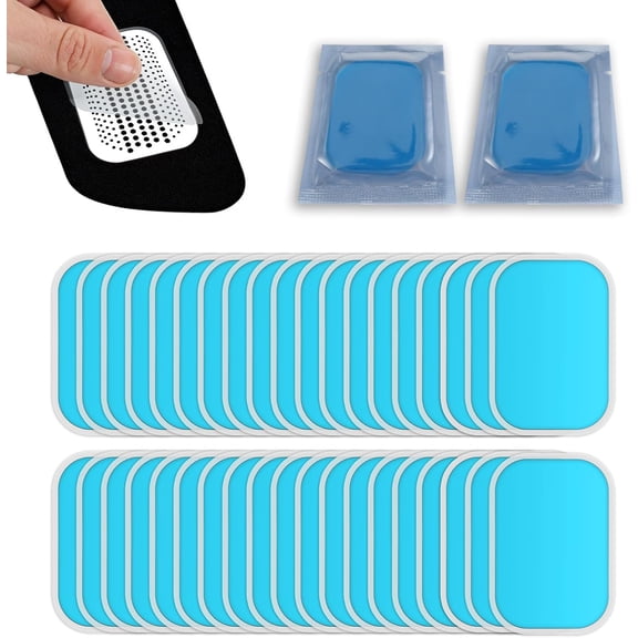 40pcs (20Packs) Gel Pads for Abs Trainer Replacement, Reusable Gel Sheet Pad for ABS Stimulator Training, Abdominal Muscle Trainer Accessory for Arm Belly Thigh Waist Workout Toner Toning Be