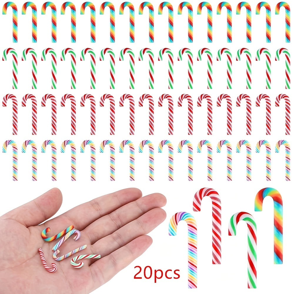 40pcs/20pcs Christmas Candy Cane Decorations Handmade DIY Decorations
